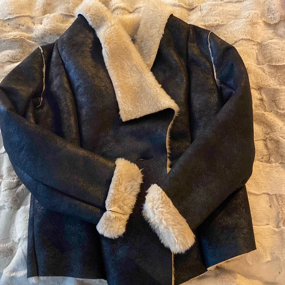 Vintage Neiman Marcus Faux Shearling Jacket Women’s Sz Small Excellent condition - Picture 1 of 11